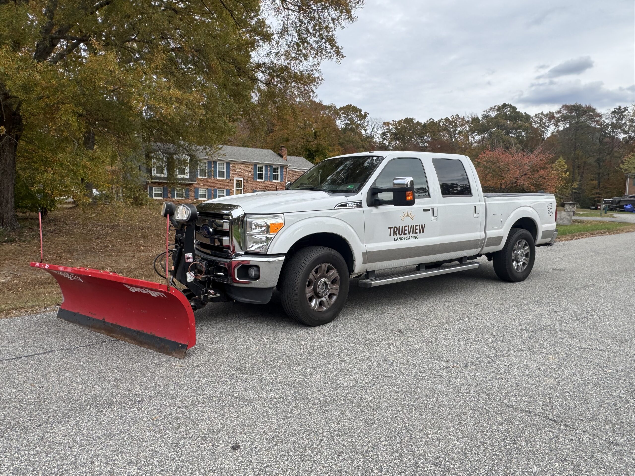 truck for snow and ice management services in southern maryland